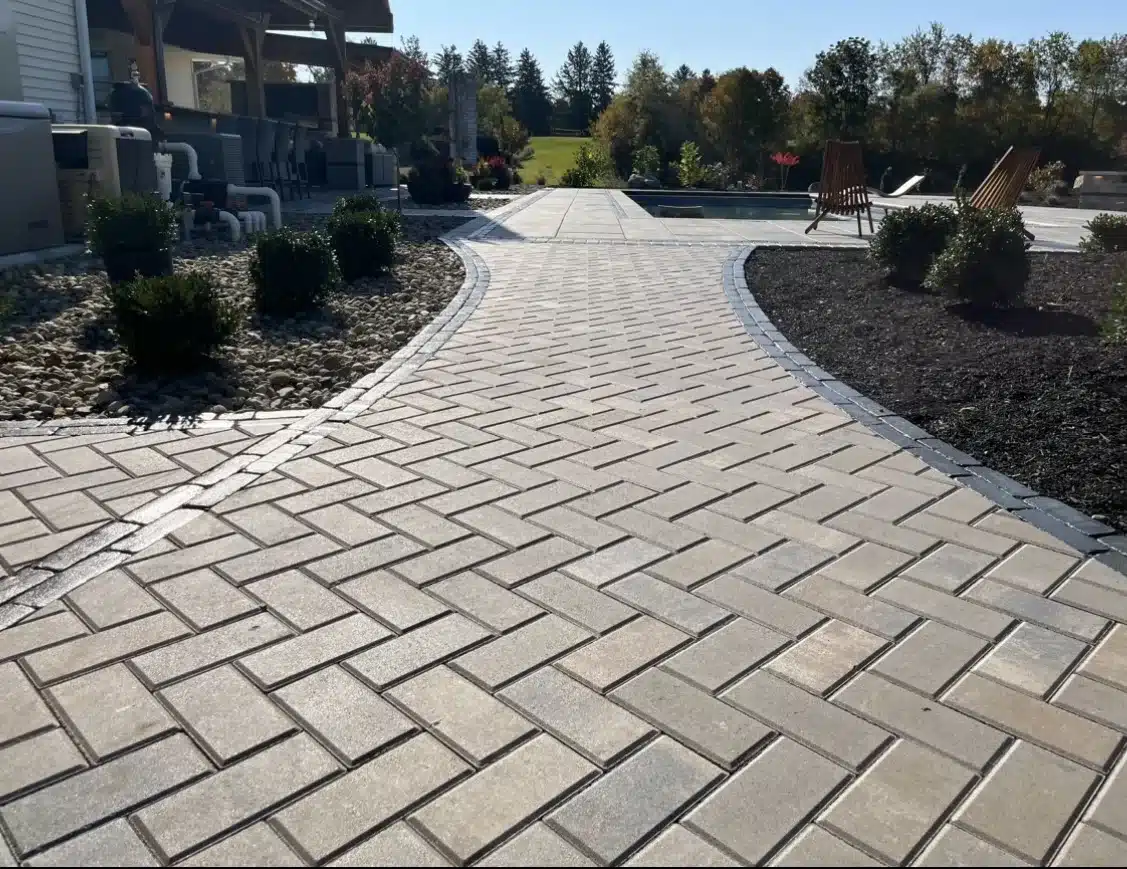 new paved walkway